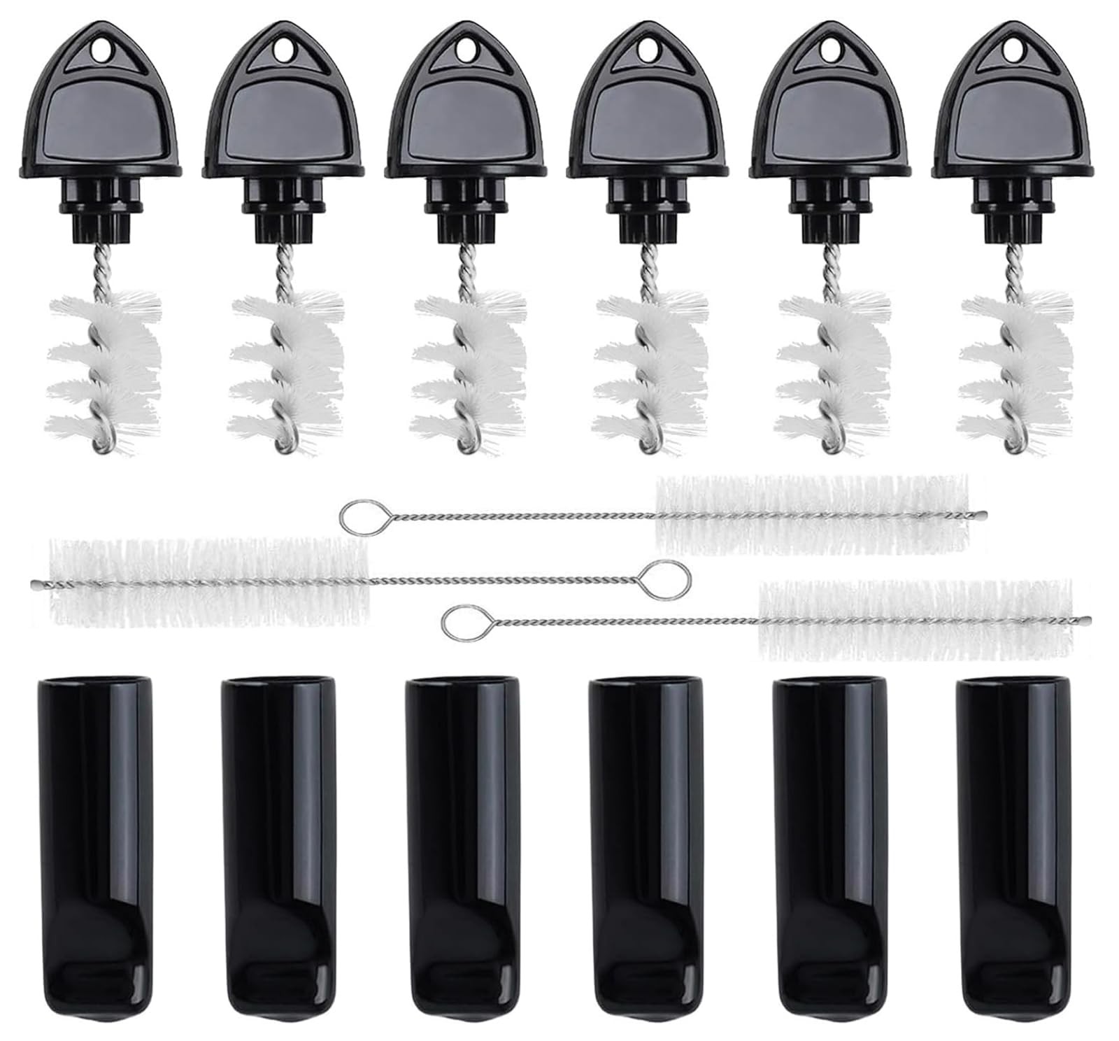 MRbrew Beer Faucet Cap & Plug Covers 15 Pack Tap 15 Pieces, Black