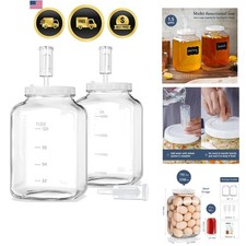 1.5 Gallon Large Fermentation Jars, Wide Mouth Glass Mason Jar