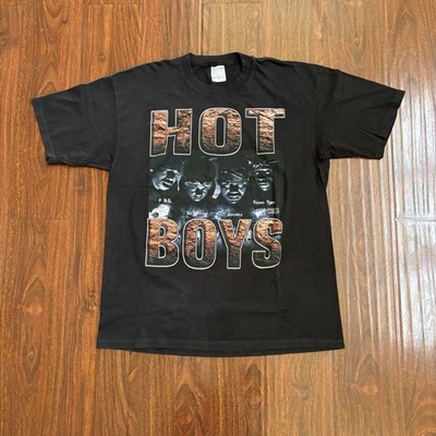 Vtg Hot Boys T-Shirt Sz XL Rap Tee Lil Wayne Guerrilla Warfare Cash Money Music