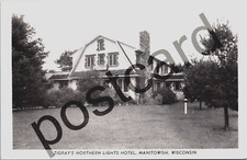 1950 ZIGRAY S NORTHERN LIGHTS HOTEL, Manitowish, WI,  postcard jj441