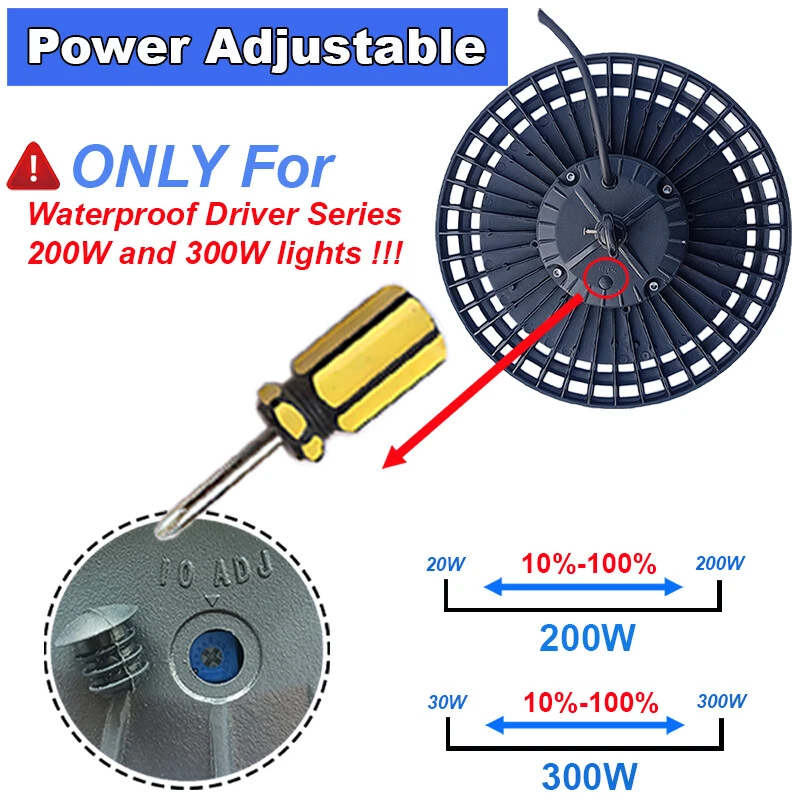 500W 300W 200W UFO LED高湾灯工业仓库车库商店照明 — 第 4/4 张图片