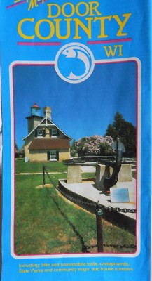 Door County Wisconsin map Fishing Calendar bike snowmobile trails State Parks WI