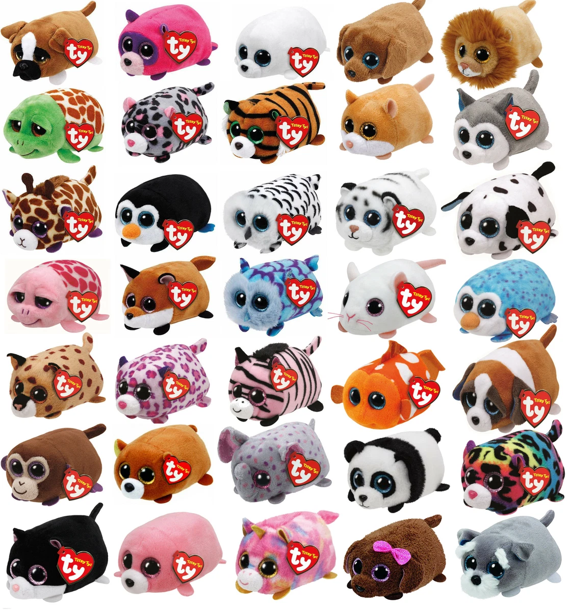 Peluche Puffies Mandarin le chien 9 cm TY : King Jouet, Mini peluches TY -  Peluches