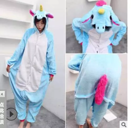 Mens Ladies Fleece Pyjama Pajamas Kigurumi Onsies Adults Animal Costume UK - Picture 17 of 68