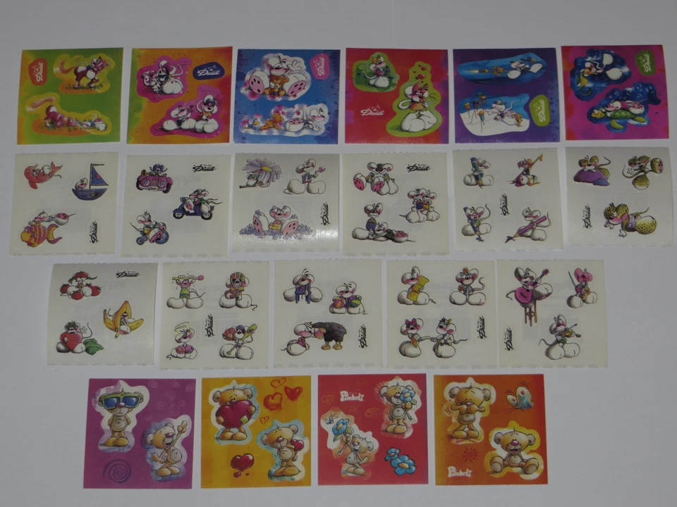 Diddl STICKER Aufkleber DIDDL und/oder PIMBOLI Abrisse NEU RARITÄT Sammlung