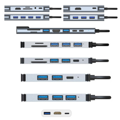 Für Apple iPad Macbook USB-C Thunderbolt Digital AV Multiport Adapter HDMI RJ45