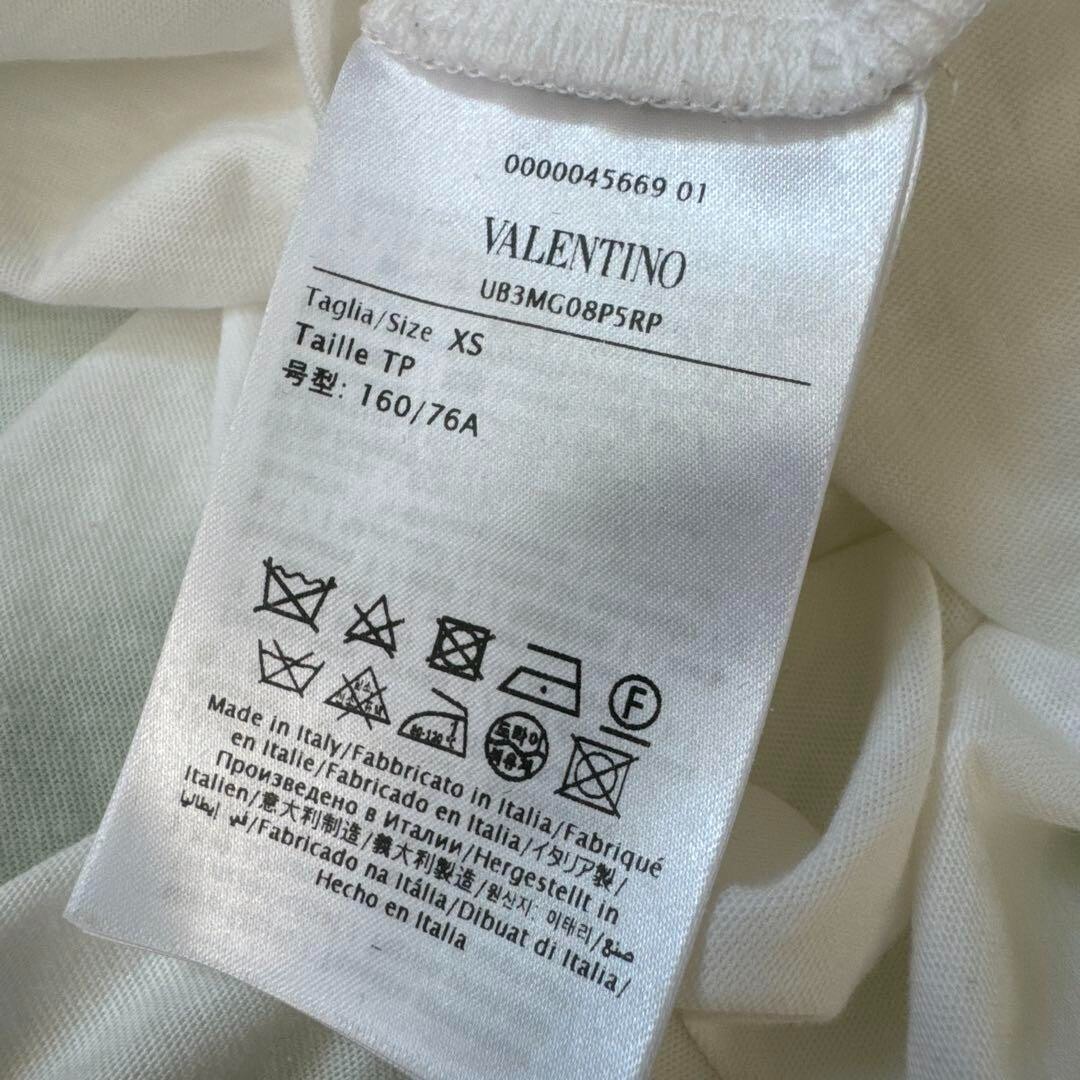 Valentino VLTN Rogo T-Shirt Women XS Size White spangle Used Valentino VLTN Rogo T-Shirt Women XS Size White spangle Used