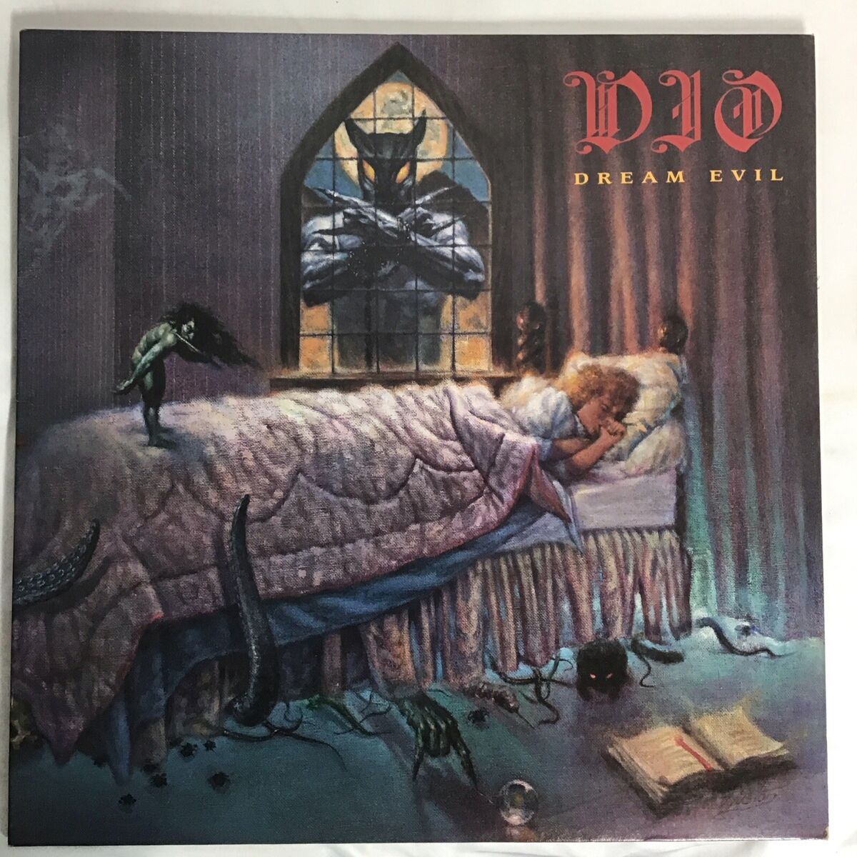 DIO Dream Evil Vinyl LP Record 1987 Ronnie James Heavy Metal DIO Dream Evil Vinyl LP Record 1987 Ronnie James Heavy Metal