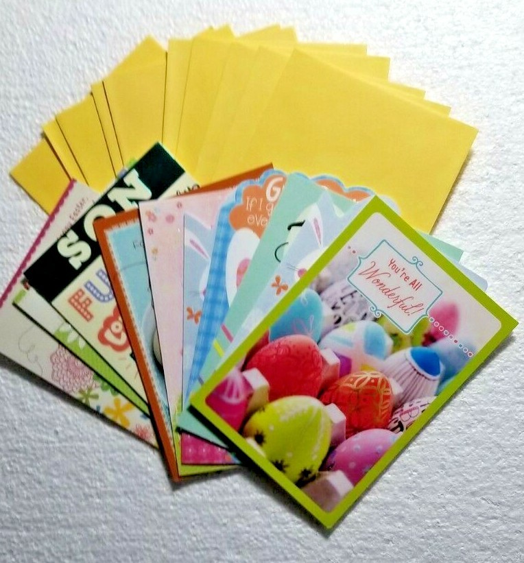 10 Assorted Easter Greeting Cards Hallmark Heartline Cards Family Variety 811 for sale online