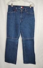 VTG Tommy Hilfiger Tommy Jeans Womens Size 11 Hipster Flare Knee Seamed Y2K Logo