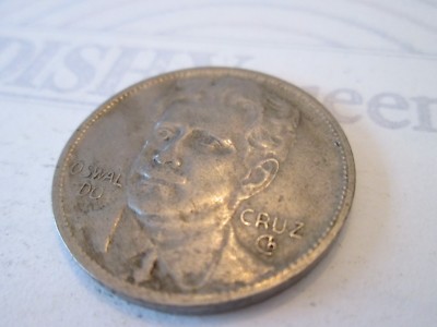 1936 400 REIS! Vintage BRAZIL coin: OSWALDO CRUZ: copper -nickel