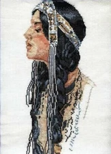 INDIAN WOMEN'S HIGH QUALITY DMC CROSS STITCH PATTERN PROFILE CROSS STITCH PATTERN