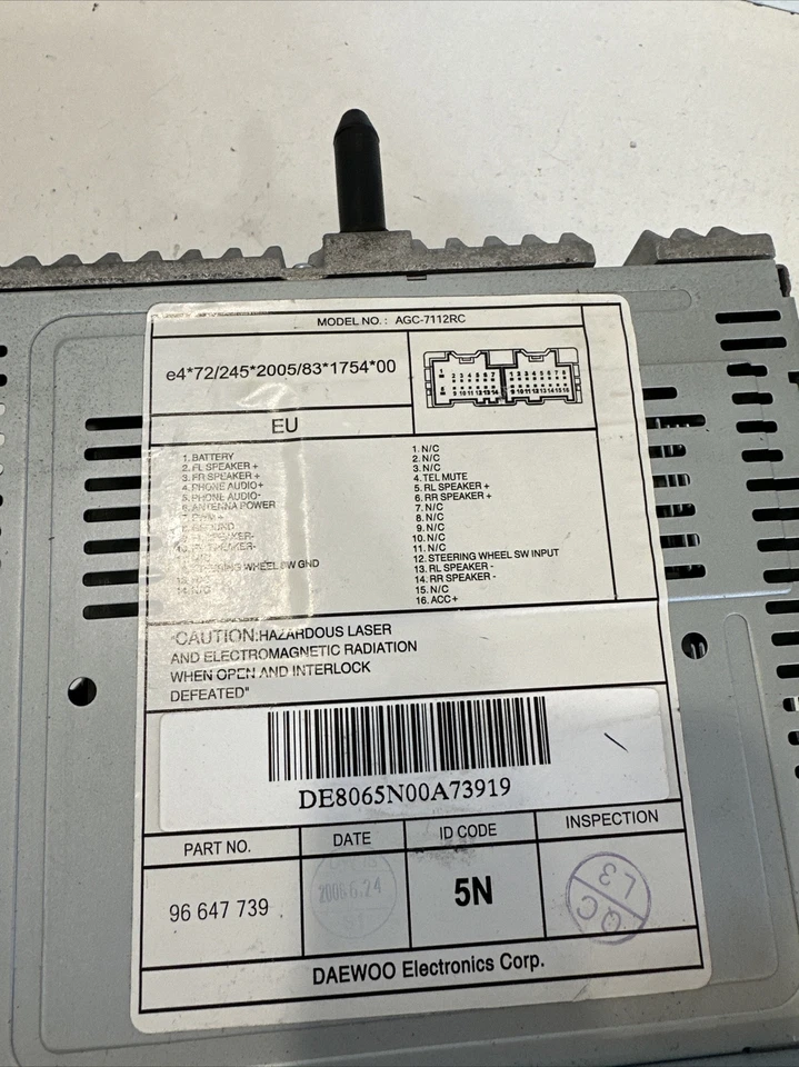 Chevrolet Captiva CD-Player MP3 96647739 Original 2.0 Vcdi 2010 Jahr - Bild 2 von 4