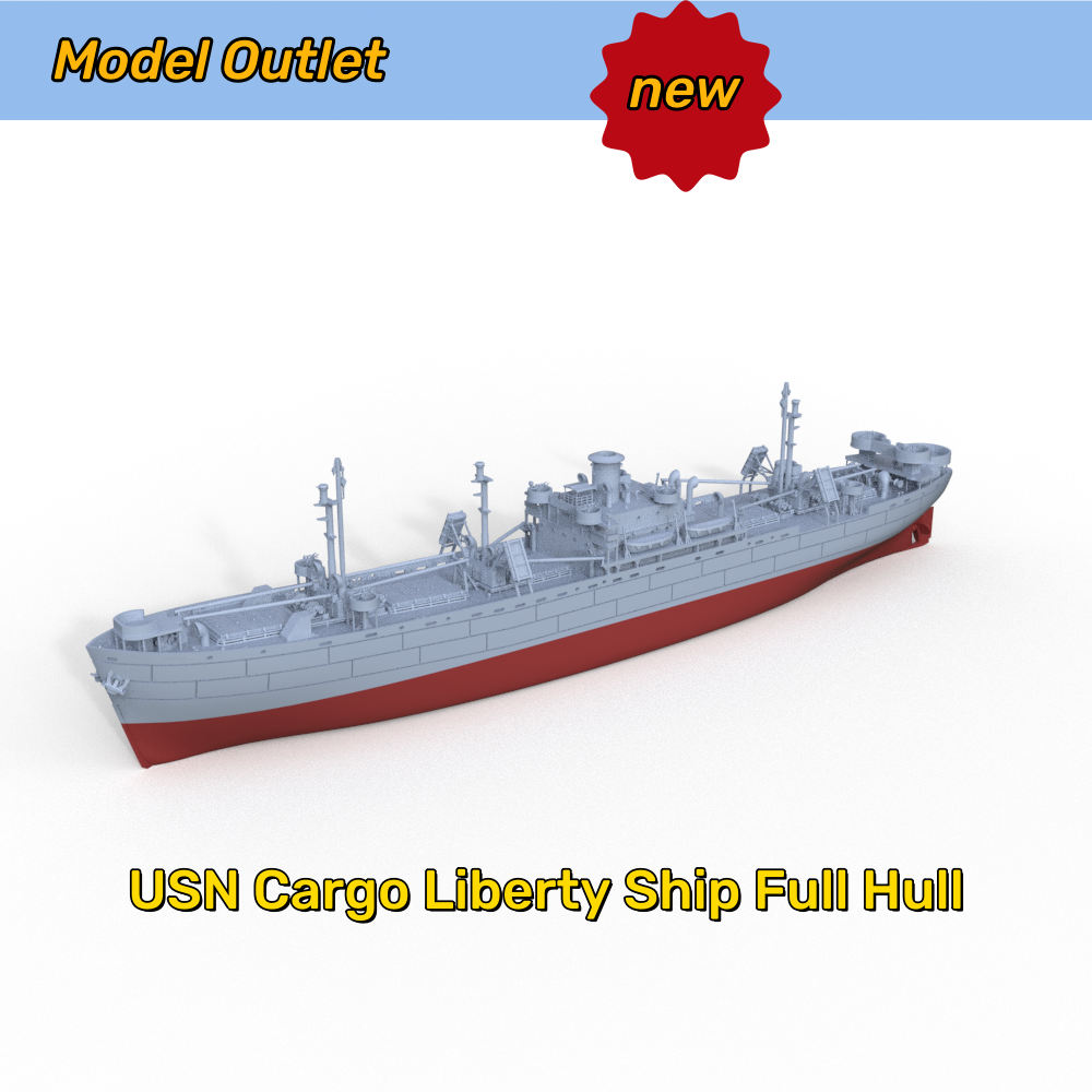 1/600 Scale USN Cargo Liberty Ship Full Hull Military Model Kit