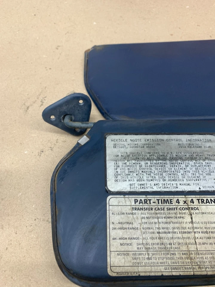 Camión Chevrolet GMC 1973 1987 C10 K10 parasol parasoles azul oscuro PRJKT Foto 2 de 4