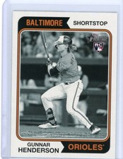 2023 Topps Heritage Black and White Rookie #64 Gunnar Henderson