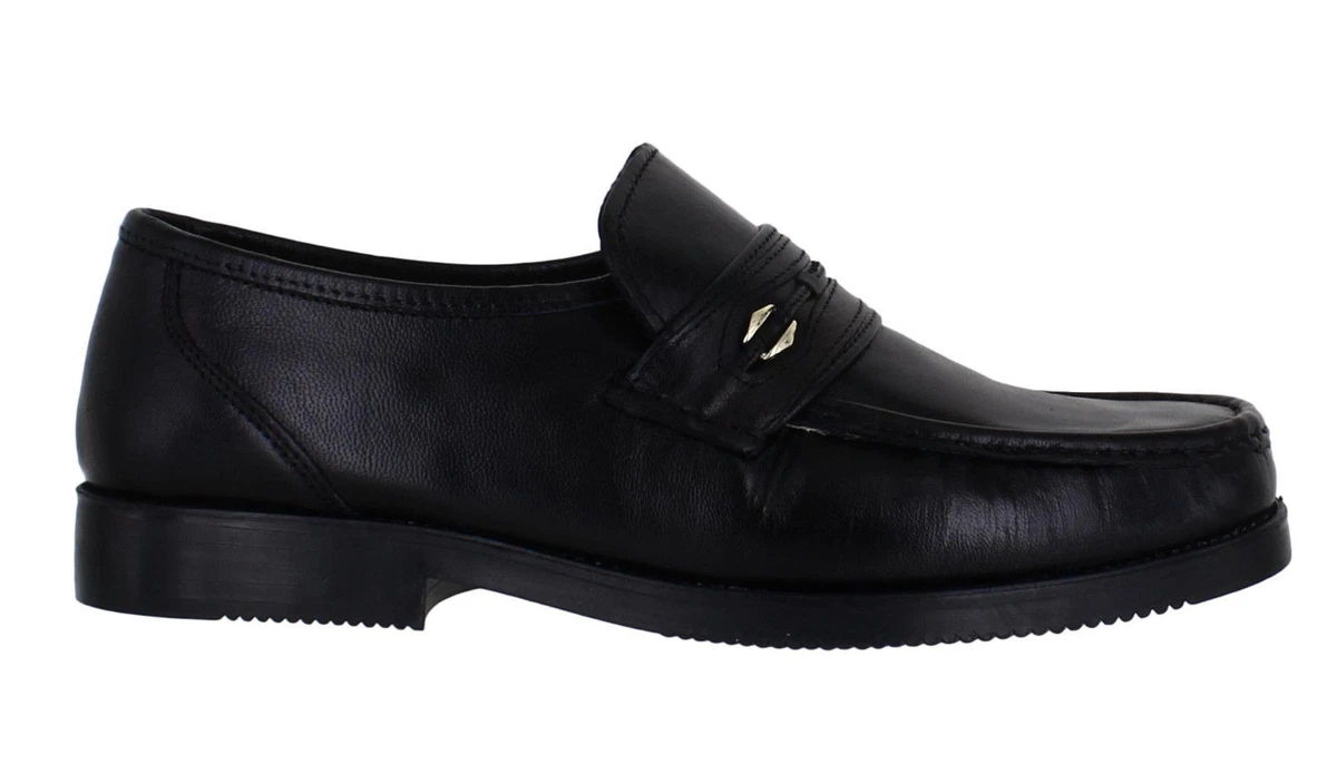 Wide fit mens moccasin best sale shoes