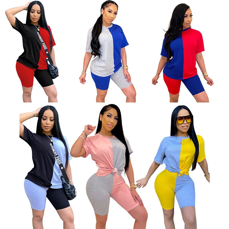 Matching shirt and shorts womens top