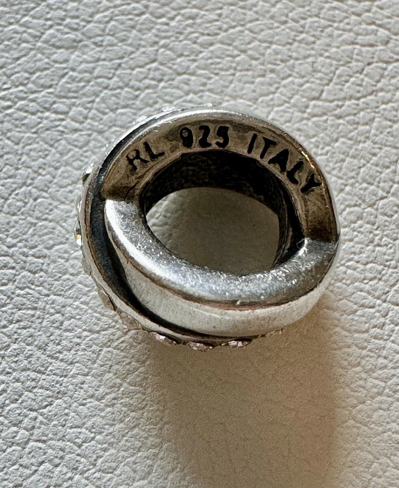 RL 925 ITALY Sterling Silver Bead For Charm Bracelet Cubic Zirconia - Image 3 of 4