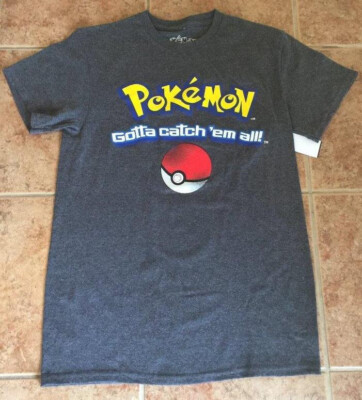 NEW SMALL S POKEMON GOTTA CATCH 'EM ALL SHORT SLEEVE T-SHIRT MENS