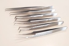 Silver Diamond Precision Isolation Volume Tweezers Eyelash Extension