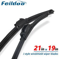 Feildoo 21"&19" Windshield Wiper Blades Fit For Honda Car Front Window Set of 2