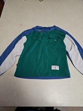 Vtg Kids Little Levi s T Shirt Size Medium/Large Blue Green Logo Graphic Cut Tag