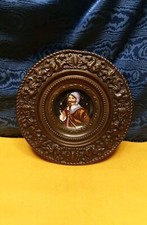 Antica Placca Muro Piatto Bronzo Porcellana Dopo 1850 Conquistadores Antiquariat