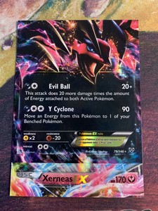 Error En El Texto De La Tarjeta De Error De Corte Cuadrado De Pokemon Nfc Xerneas Yveltal Ex Holo Ultra Raro Ebay
