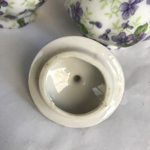 Lefton China 794V Japan Violet Small Sugar Creamer Gold Leaf - Picture 3 of 10