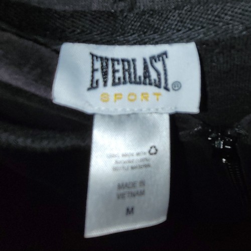 Everlast Sport Logo Pile Felpa Donna Felpa con Cappuccio Media Nero Zipera - Foto 4 di 6