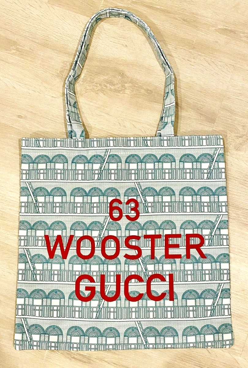 Gucci x THE MET 63 Wooster Canvas Shopping Tote Bag Free Shipping