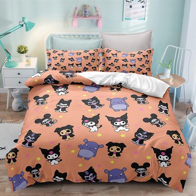 Kuromi Bettwäsche Set mit Benutzerdefinierter Namen Kissenbezüge80x80 Geschenk11