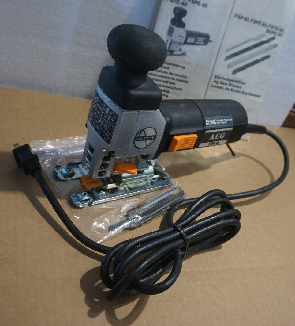 Super AEG Electronic BARREL Grip JIG SAW-FSPE60-CORDED-115V-W.GERMANY+10 Blades