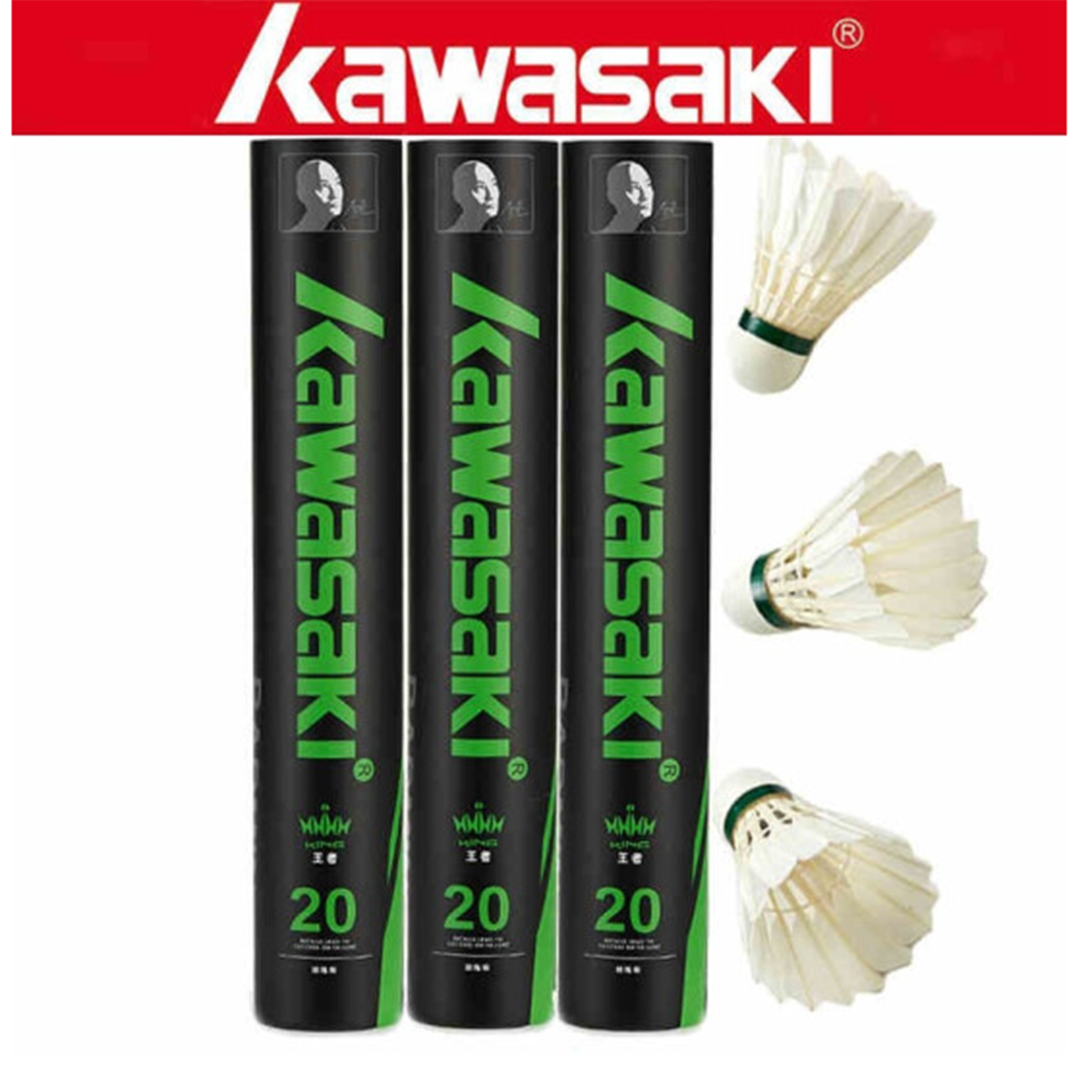 12 Pcs Kawasaki Badminton Shuttlecocks Durable Duck Feather Badminton