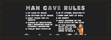 BAR MAT - Bar Runner Aussie MAN CAVE RULES Beer Spill Mat Pub Rubber Beer