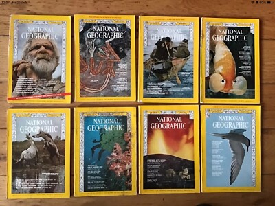 VINTAGE NATIONAL GEOGRAPHIC MAGAZINES 1973 JAN - AUG VOL. 143 & 144