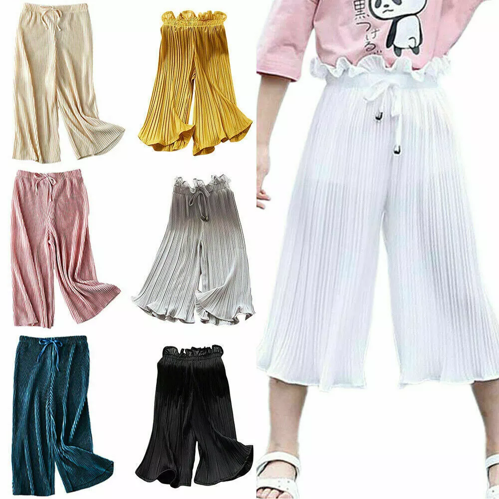 Girls pleated best sale pants