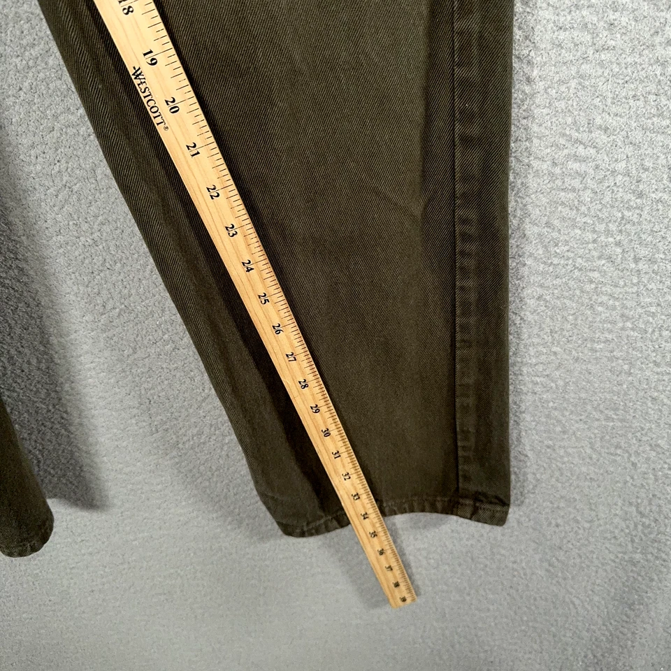 Vintage 90s Calvin Klein Jeans Mens 31X34 Olive Green Denim Straight leg Y2K - Image 4 of 4