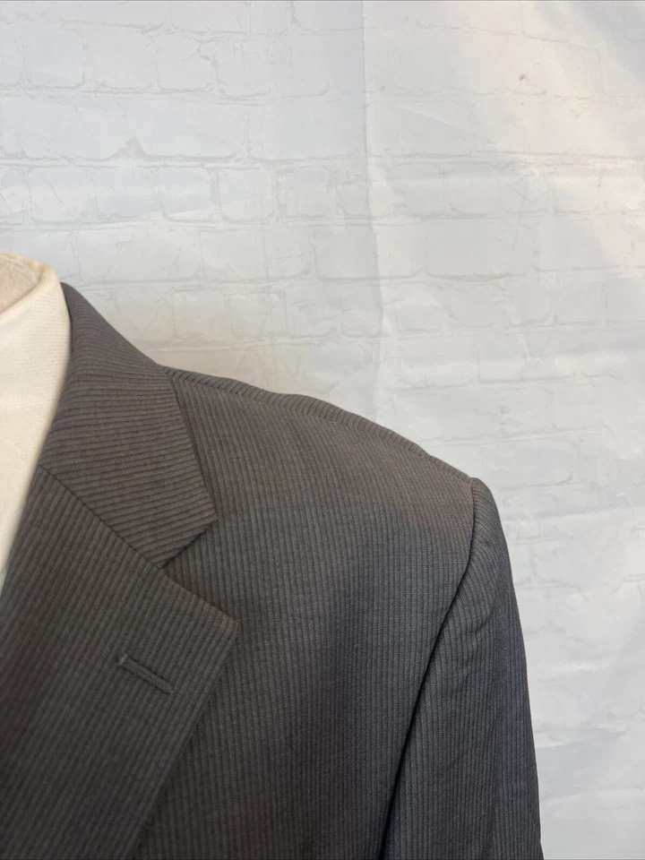 Костюм шерстяной мужской Principe коричневый в полоску 42R 34X30 1695 долл. США - Изображение 2 из 4