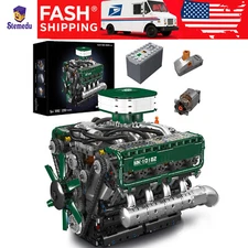 Mould King 2250pc 10182 V8 Tank Engine Model MOC Building Set Engine Toys GIFTS