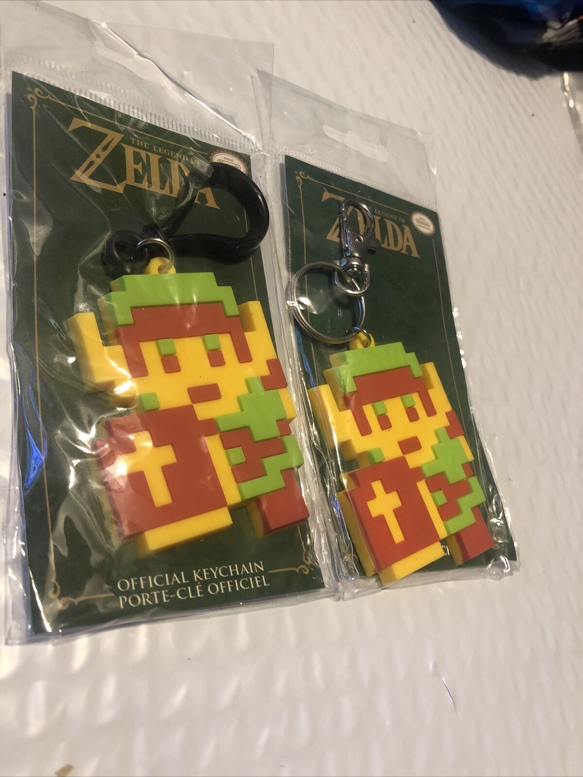 Legend Of Zelda Pixel Link Rubber Keychain 