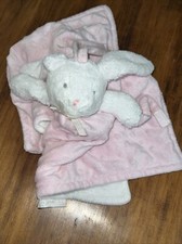 Blankets Beyond Pink White Bunny Security Blanket Lovey Pacifier Holder