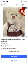 Ty Suki The Bear in Kimono beanie baby Ty