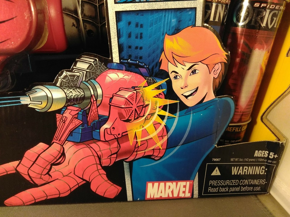 Marvel SPIDERMAN ORIGINS SONIC WEB BLASTER WITH REFILLS HTF