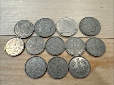 1950 - 1951 -1955-1962 German 12 Coin Lot Excellent Deutsche 1 & 2 Marks