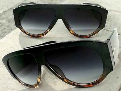 Oversized Vintage Retro Hip Hop Style SUNGLASSES Large Super Thick Black Frame