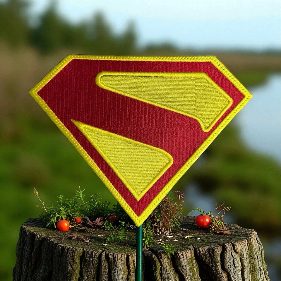 Superman Logo Embroidery Patch 7.06" X 5.30"/11.09" X 7.50"/14' X 10.52" - Image 3 of 4