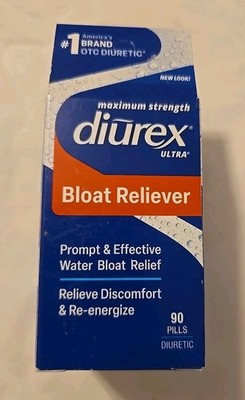Diurex Ultra MAX STRENGTH Re-Energizing Water Pills  Water Bloat Relief 90 Pills