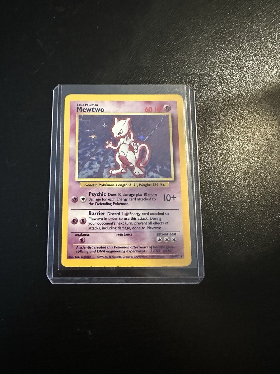 1995 Pokémon TCG Mewtwo Ungraded Card in Great Condition
